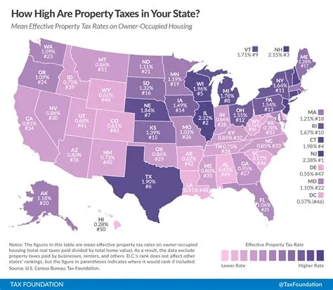 What state has cheapest property tax