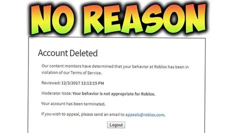 Does roblox ban old accounts