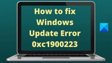 What is error 0xc1900223?