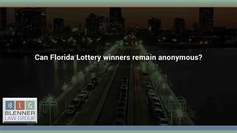 Why cant florida lottery winners remain anonymous