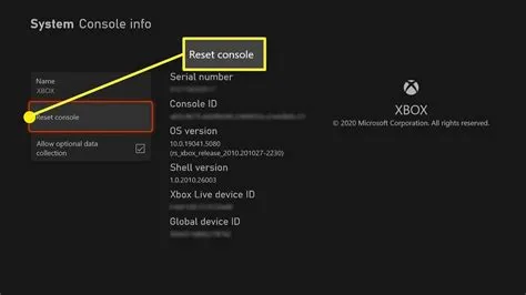 How do i reset my network settings on my xbox series s