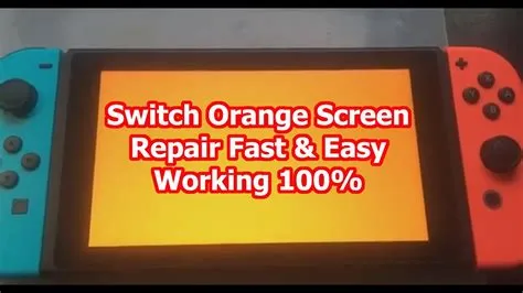 Why did my nintendo switch turn orange