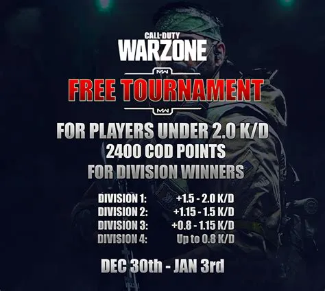 Does warzone host tournaments