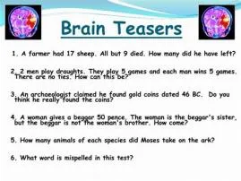 What is the benefit of brain teasers?