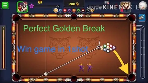 What is a golden break in uk 8 ball