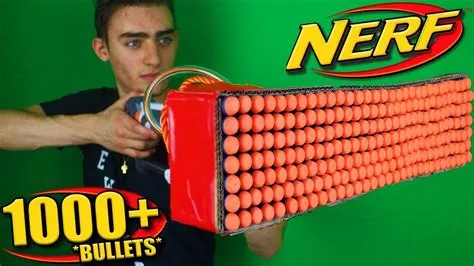 How many bullets can a nerf gun hold