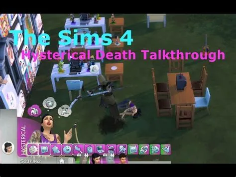 How do i stop my sim from dying hysterical