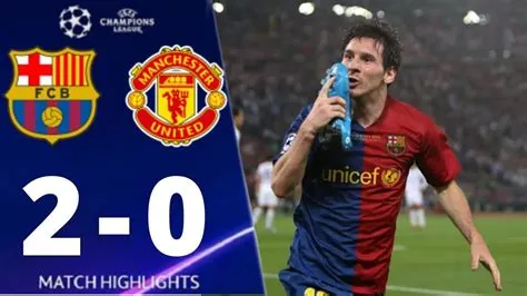 Who won 2009 barcelona vs manchester united