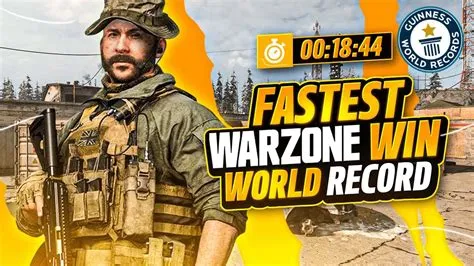 What is the fastest warzone win