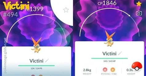 What is the code for victini in pokémon go