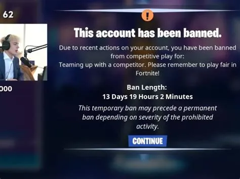 Can u get banned for teaming in solo fortnite