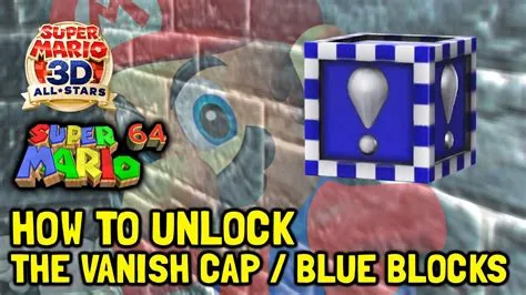 What does the blue cap do in mario 64