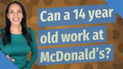 Can a 14 year old work at mcdonalds in uae