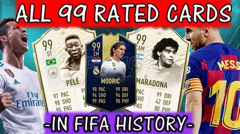 What was the first 99 rated fifa card