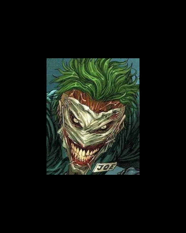 Does joker cut his face off