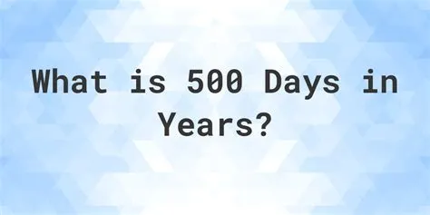 How much a year is 500 a day