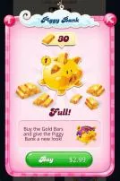 Can you get the piggy bank for free in candy crush?