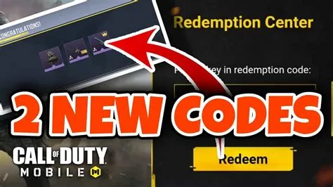 Is there codes in call of duty mobile