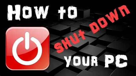 How to shut down pc