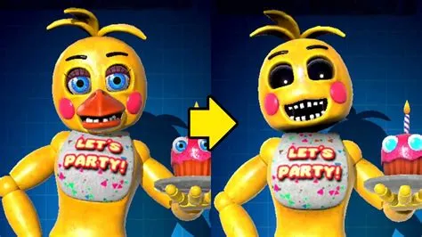 Why does toy chica remove her eyes