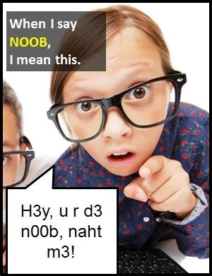 Why is noob spelled noob