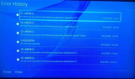 What is error code 101 on ps4