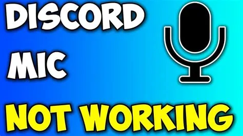 Why is my discord mic not working