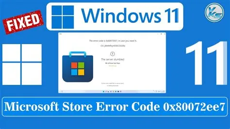 What is error code 0x80072ee7 on windows 11