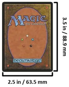 What is the corner radius of a magic card