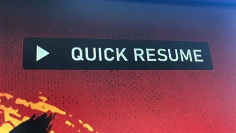 Is quick resume on xbox one