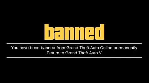 What gets you banned on gta 5