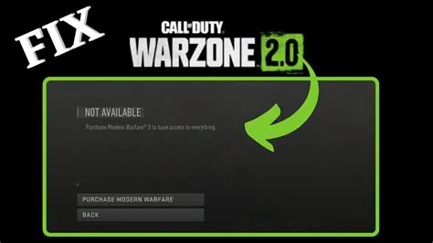 Why cant i play warzone 2 purchase mw2