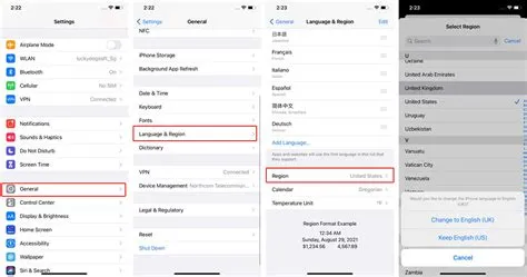 How to change country on iphone