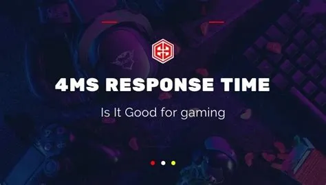 Is 4ms response time ok for gaming