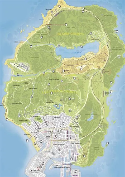 How big is the gta map in real-life