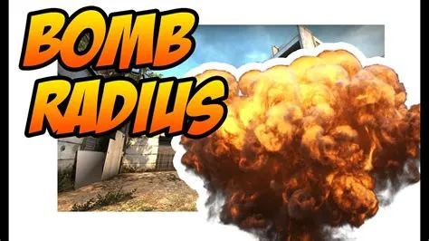 What is the bomb explosion radius in csgo