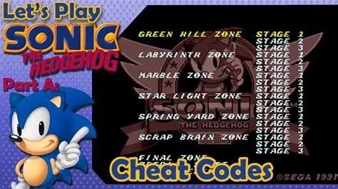 What is the cheat code for sonic