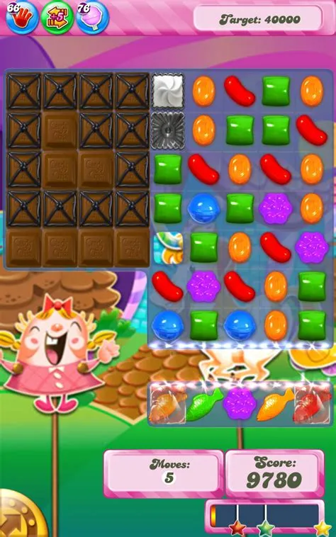 What is the first chocolate in candy crush