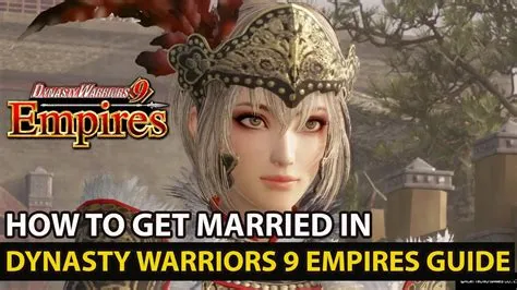 Can you get married in dynasty warriors 9