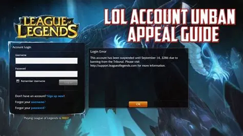 How to appeal league account ban