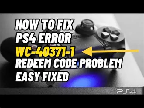 What is error code wc 40371 5 on ps4