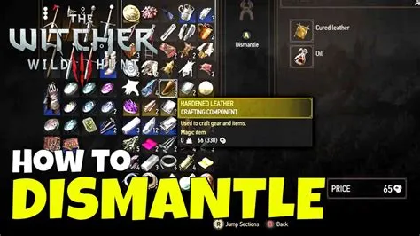 Should i sell or dismantle junk in the witcher