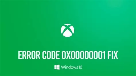 What is error code ox0000001 on xbox