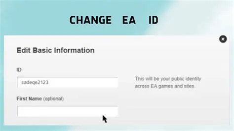 Can i change my ea public id