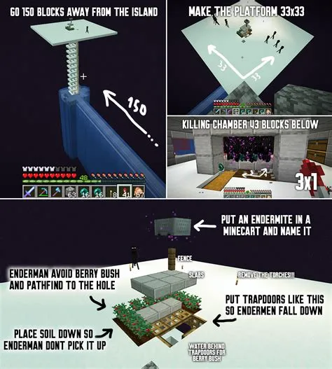 How do you make an enderman xp farm in the overworld