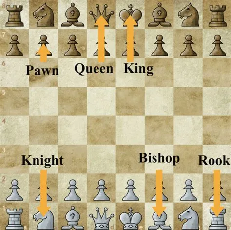 What are the front row chess pieces called