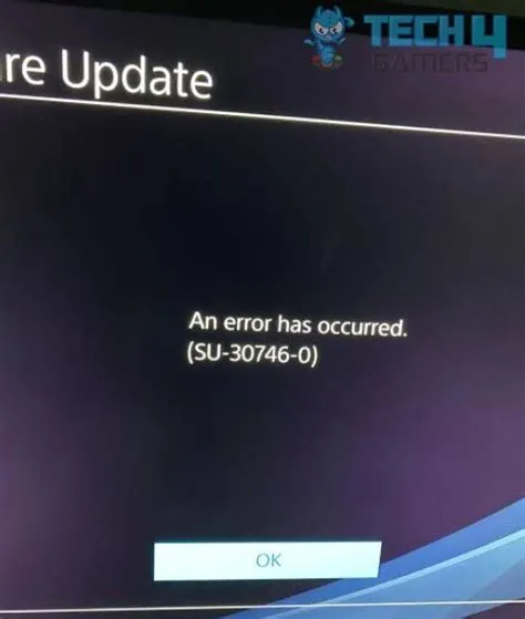 Why is my ps4 stuck on su-30746-0