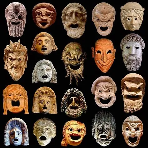 Why did greek actors wear masks