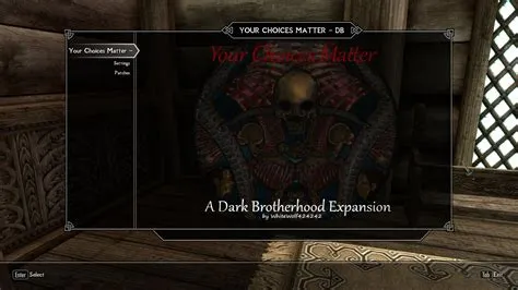 Do choices matter in skyrim