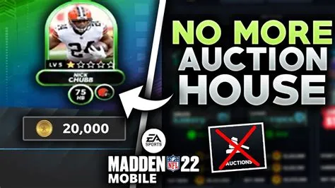 Why did madden mobile take out auction house